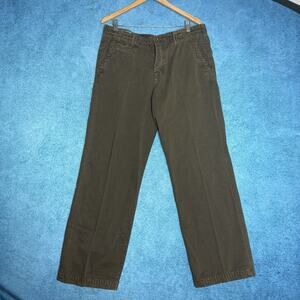 J Brand Men’s Straight Leg Pants Size 36x34 Olive Green Khaki Cotton